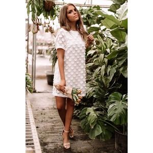 WOMENS WHITE POLKA DOT ENTRO (boutique) DRESS - S